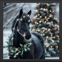 Картина Праздничный гость с кристаллами Swarovski (2452)