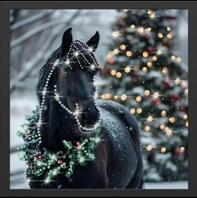 Картина Праздничный гость с кристаллами Swarovski (2452)