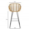 Стул барный vetle bent, ротанг (75830)