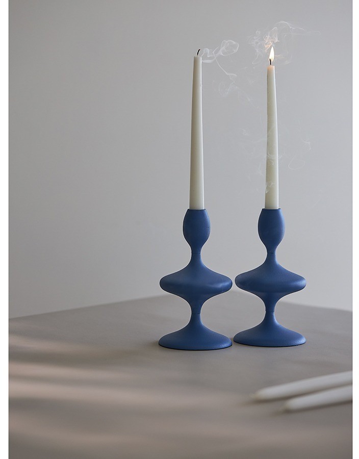 Подсвечник vivlend, 20 см, синий (77325)