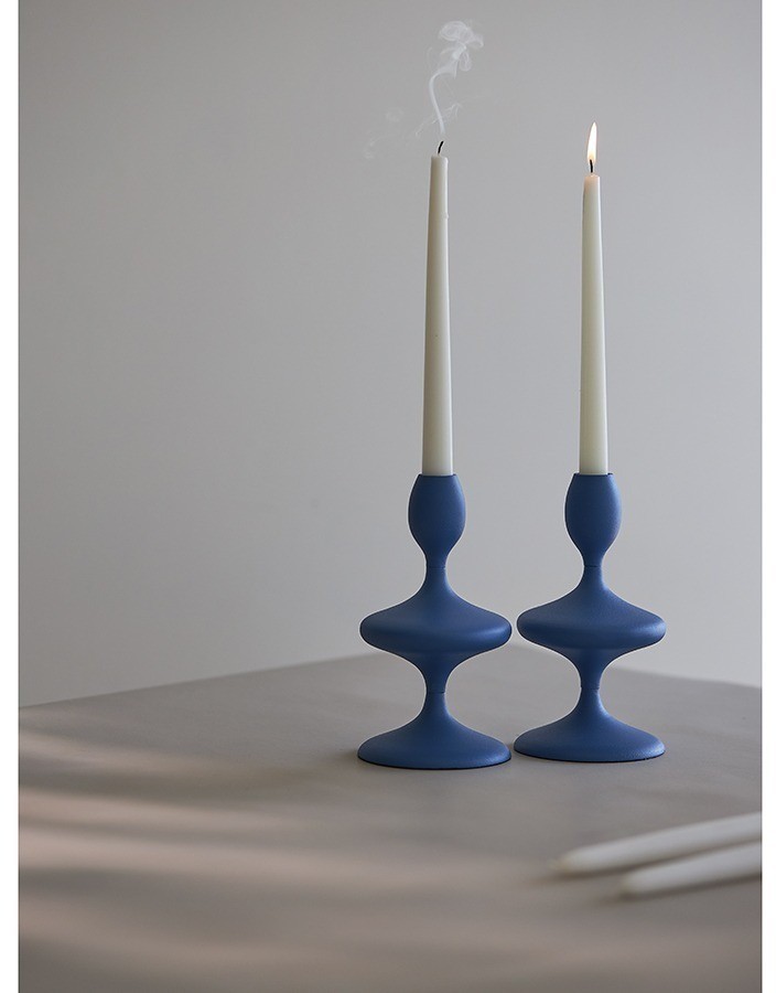 Подсвечник vivlend, 20 см, синий (77325)