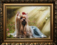 Картина Символ года Йорк с кристаллами Swarovski (1357)