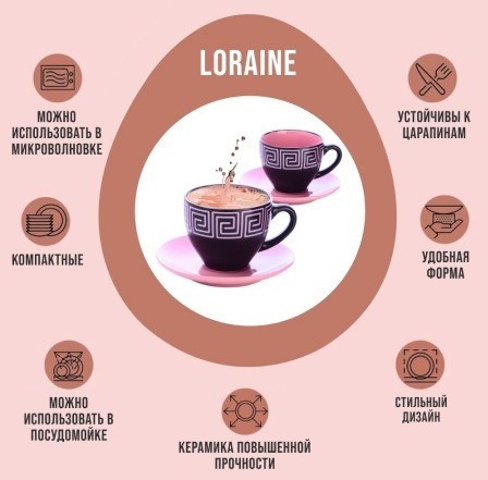 Чайный набор 4пр Loraine РОЗОВЫЙ LR (30451-6)