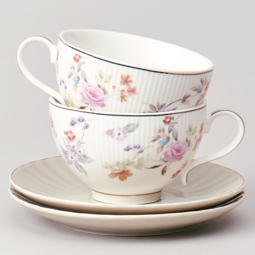 Чайный набор lefard "времена года" на 2 пер. 4 пр. 250 мл серый (42-574)