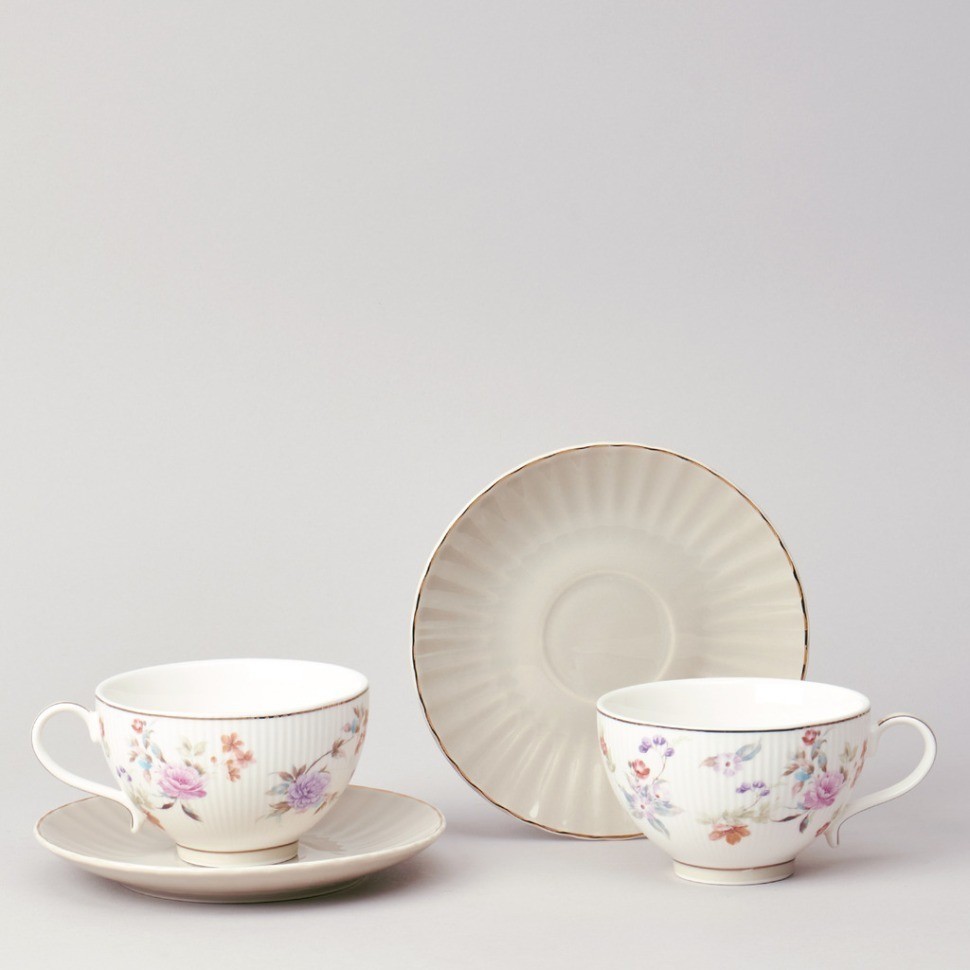 Чайный набор lefard "времена года" на 2 пер. 4 пр. 250 мл серый (42-574)