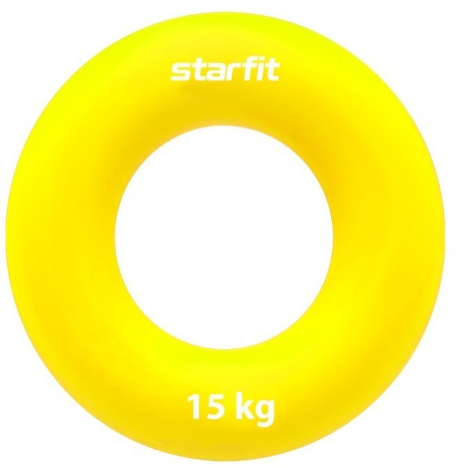 Эспандер кистевой STARFIT ES-404 Кольцо, 15 кг, силикон, желтый (1121039)