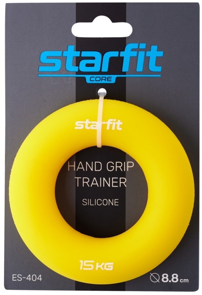 Эспандер кистевой STARFIT ES-404 Кольцо, 15 кг, силикон, желтый (1121039)