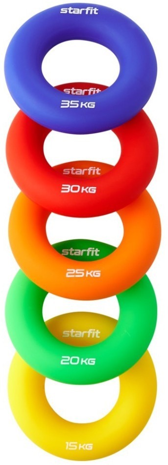 Эспандер кистевой STARFIT ES-404 Кольцо, 15 кг, силикон, желтый (1121039)