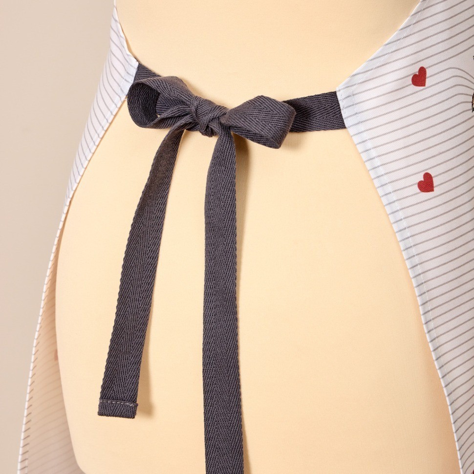 Фартук "романтика",белый, 100% хлопок,твил SANTALINO (850-722-7)