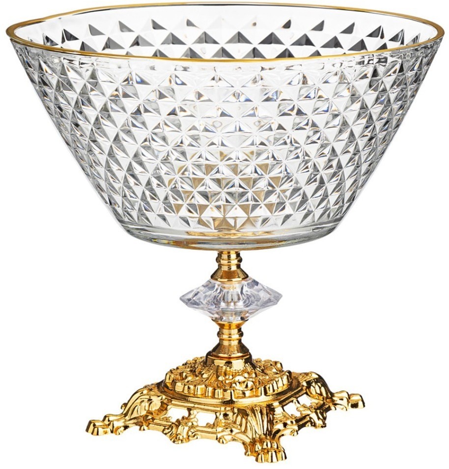 Ваза для фруктов на ножке, диаметр 22х20 см DECORES (197-1021)