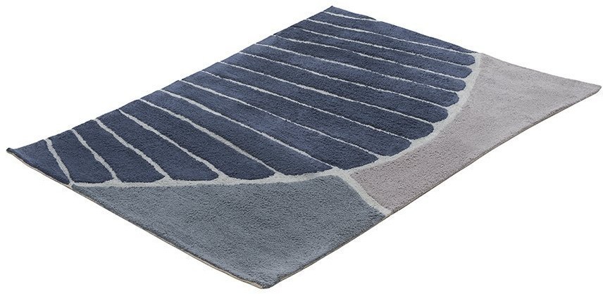 Ковер из хлопка с рисунком tea plantation серого цвета из коллекции terra, 120х180 см (74501)