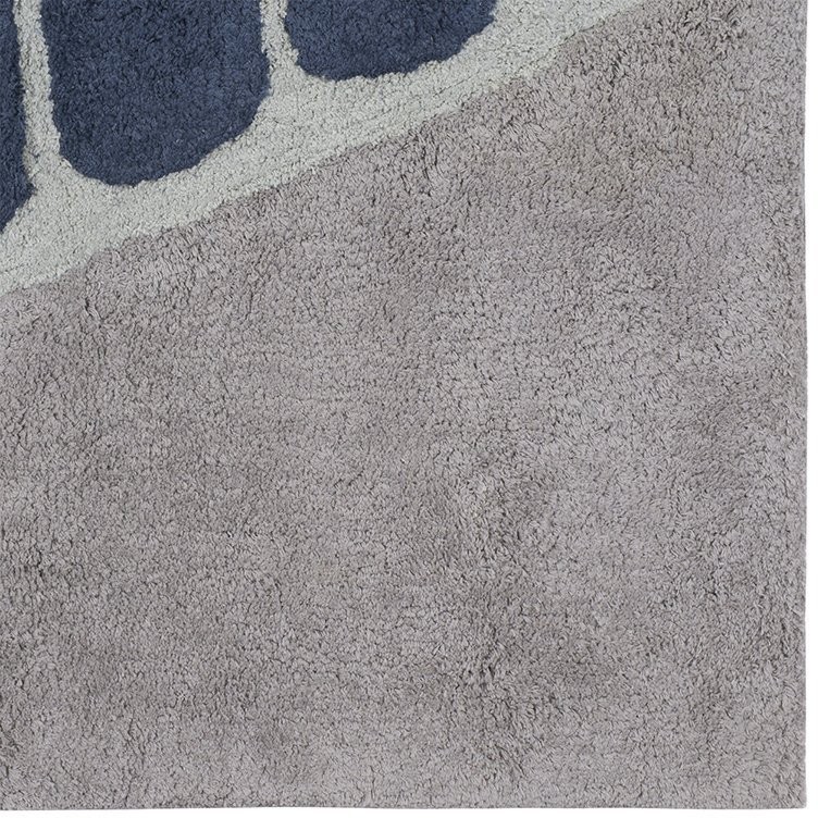 Ковер из хлопка с рисунком tea plantation серого цвета из коллекции terra, 120х180 см (74501)