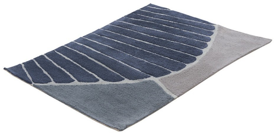 Ковер из хлопка с рисунком tea plantation серого цвета из коллекции terra, 120х180 см (74501)