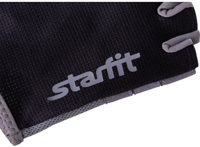 Перчатки для фитнеса SU-127, черный/серый (654153)