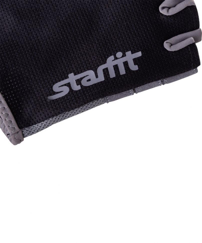 Перчатки для фитнеса SU-127, черный/серый (654153)