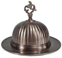 Емкость для икры 10519NIC/N, 14 см, латунь, стекло, Bronze, ROOMERS TABLEWARE