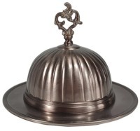 Емкость для икры 10519NIC/N, 14 см, латунь, стекло, Bronze, ROOMERS TABLEWARE