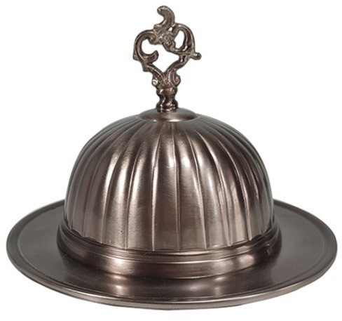 Емкость для икры 10519NIC/N, 14 см, латунь, стекло, Bronze, ROOMERS TABLEWARE