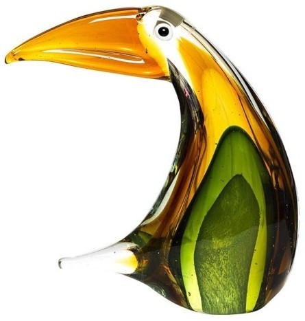 Статуэтка "Пеликан" желто-зеленая 15*7*18см (00002876)