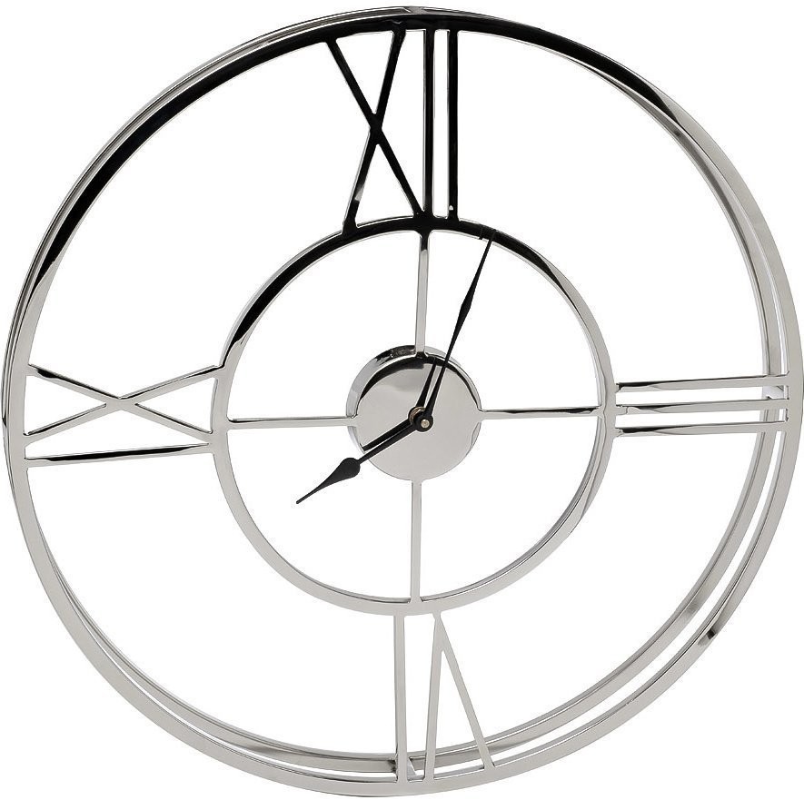 Часы настенные круглые металл. цвет хром d40см (TT-00005607)