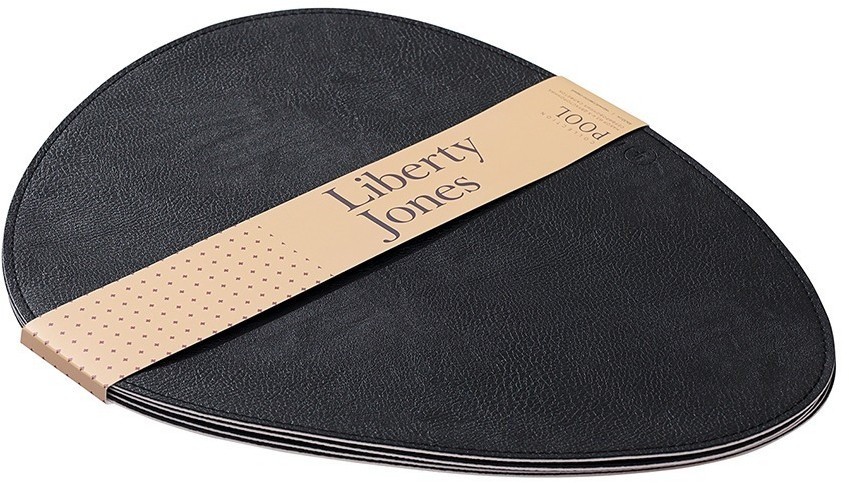 Набор из 4-х двухсторонних сервировочных салфеток drop, 33х41 см, черный/светло-серый (78744)