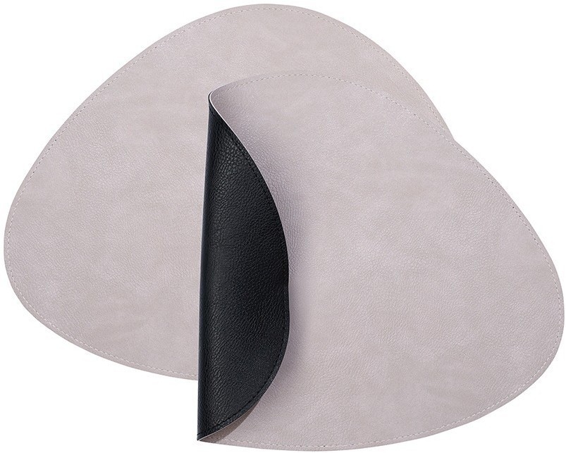 Набор из 4-х двухсторонних сервировочных салфеток drop, 33х41 см, черный/светло-серый (78744)