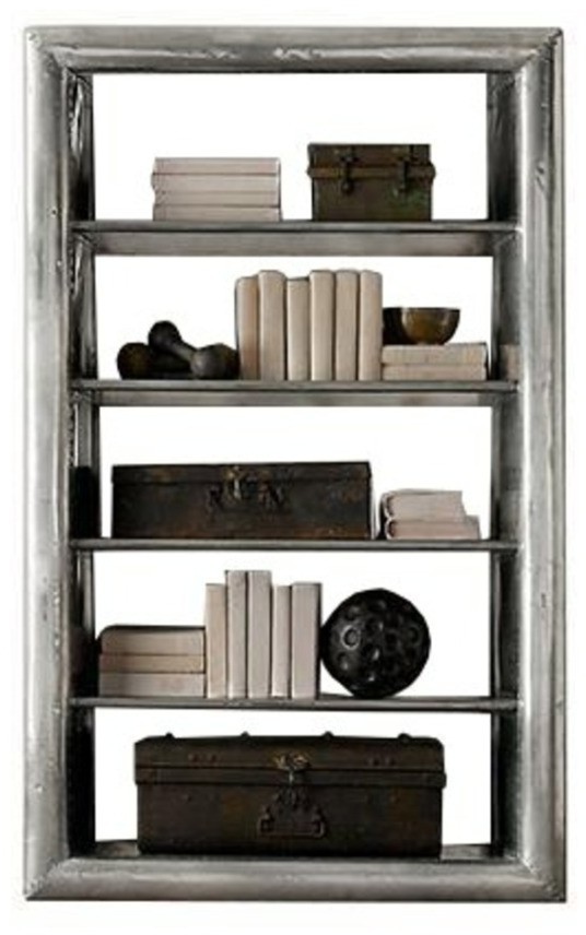 Шкаф Авиатор TO-LLAVH100STRALMZ, дерево, металл, chrom/grey, RESTORATION HARDWARE