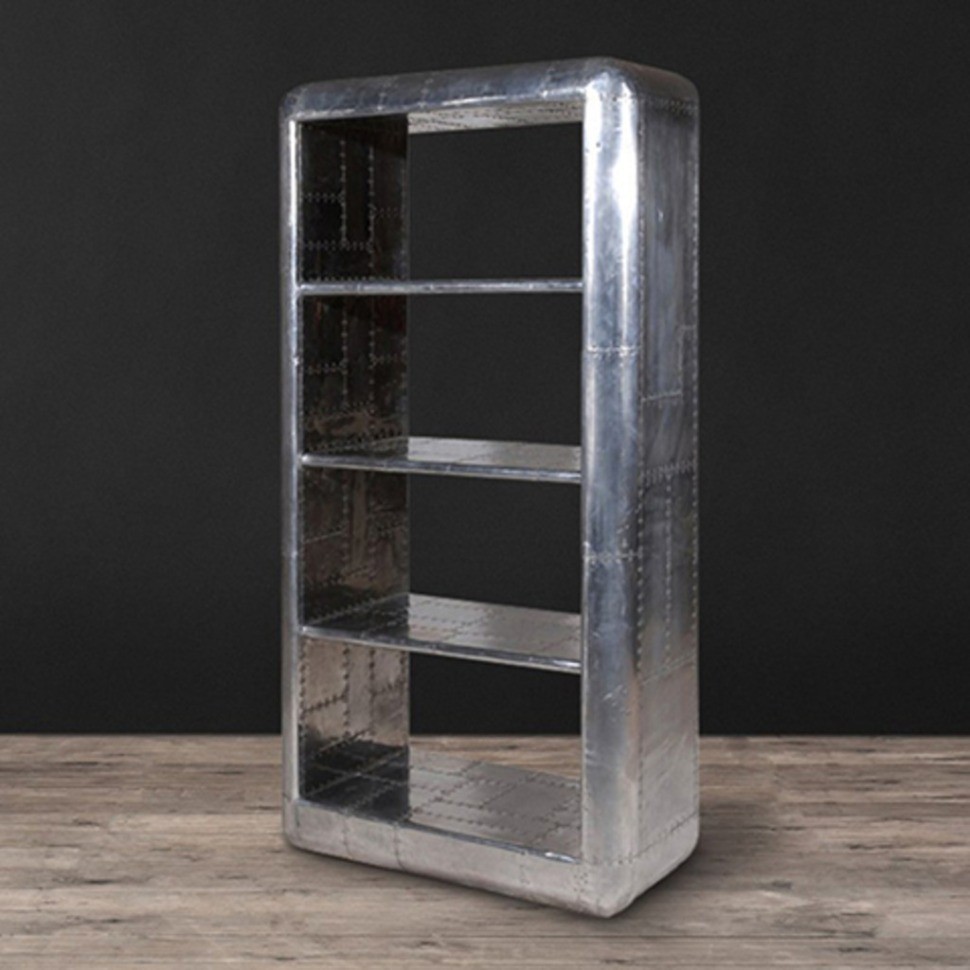 Шкаф Авиатор TO-LLAVH100STRALMZ, дерево, металл, chrom/grey, RESTORATION HARDWARE