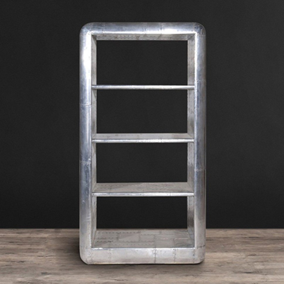 Шкаф Авиатор TO-LLAVH100STRALMZ, дерево, металл, chrom/grey, RESTORATION HARDWARE