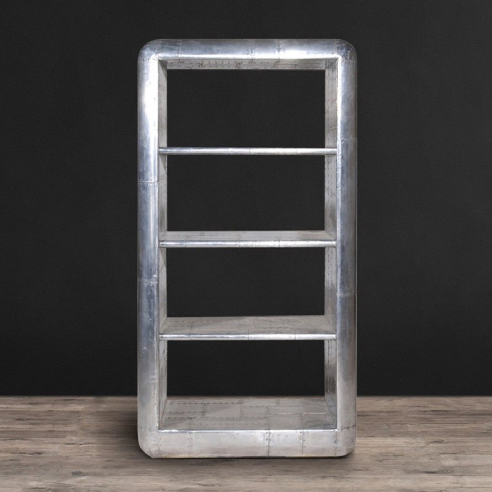 Шкаф Авиатор TO-LLAVH100STRALMZ, дерево, металл, chrom/grey, RESTORATION HARDWARE