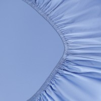 Простыня на резинке из премиального сатина сиреневого цвета из коллекции essential, 180х200х30 см (78488)