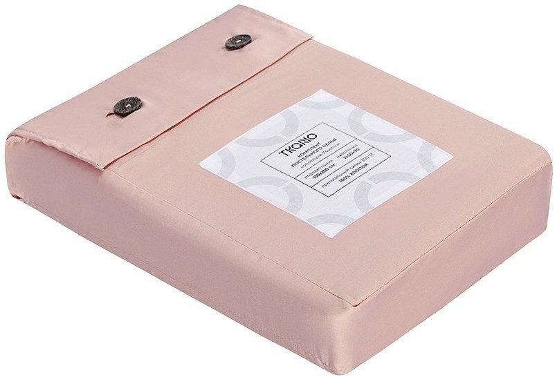 Комплект постельного белья из премиального сатина цвета пыльной розы из коллекции essential, 150х200 см (78460)