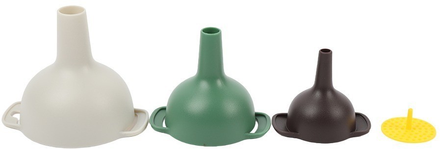 Набор из 3-х воронок и фильтра bakke (74704)