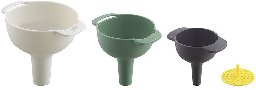 Набор из 3-х воронок и фильтра bakke (74704)