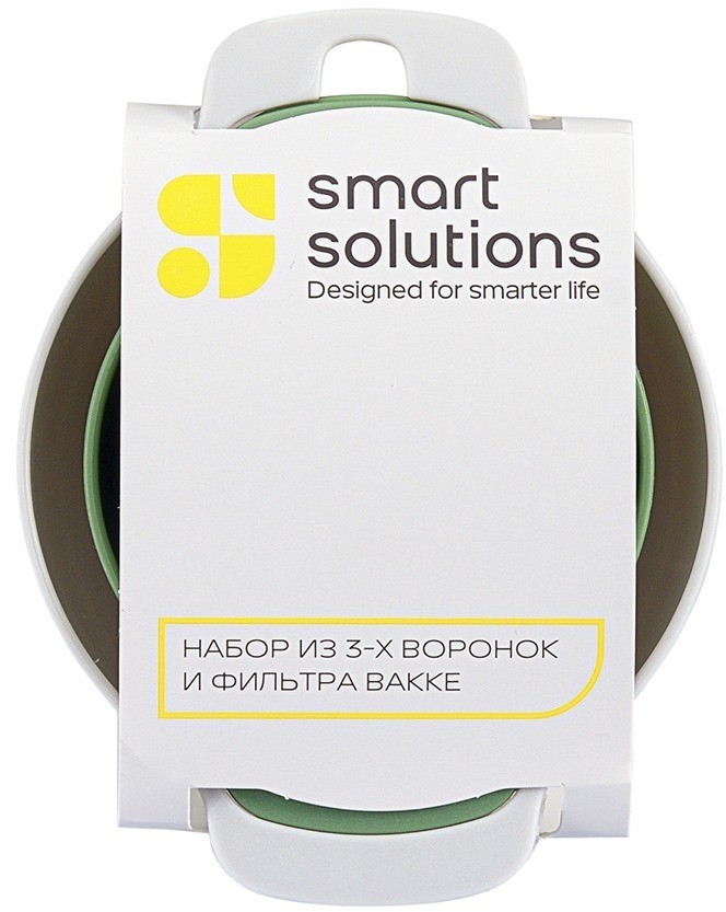 Набор из 3-х воронок и фильтра bakke (74704)