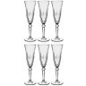 Набор бокалов для шампанского из 6 шт."мелодия" 150 мл.высота=22 см. RCR (305-522)