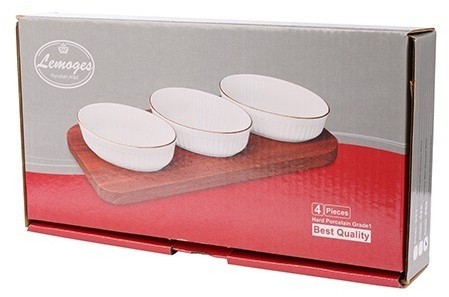 Менажница керамическая для сервировки 3 блюда LORAINE (90050-509)