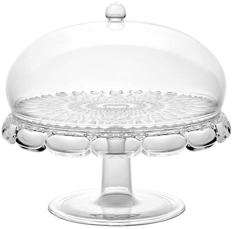 Блюдо для торта с крышкой vanity, D30 см, прозрачное (79081)