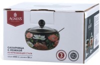 Сахарница agness &quot;маки&quot; 450 мл (916-416)