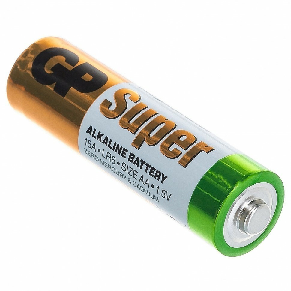 Батарейки GP Super AA LR6 15А алкалиновые пальчиковые комп. 40 шт. 15A-2CRVS 455924 (91075)