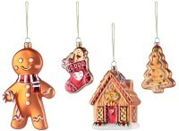 Набор ёлочных украшений ginger celebration из коллекции new year essential, 4 шт. (79397)