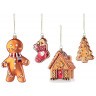 Набор ёлочных украшений ginger celebration из коллекции new year essential, 4 шт. (79397)