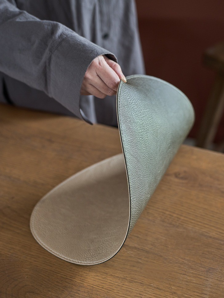 Набор из 2-х двухсторонних сервировочных салфеток drop, 33х41 см, зеленый/бежевый (79231)