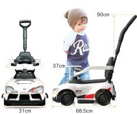 Электромобиль каталка 3in1 Toyota GR SUPRA GT4 (6V, EVA, ручка, пульт) (SMT-519B-WHITE)