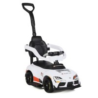 Электромобиль каталка 3in1 Toyota GR SUPRA GT4 (6V, EVA, ручка, пульт) (SMT-519B-WHITE)