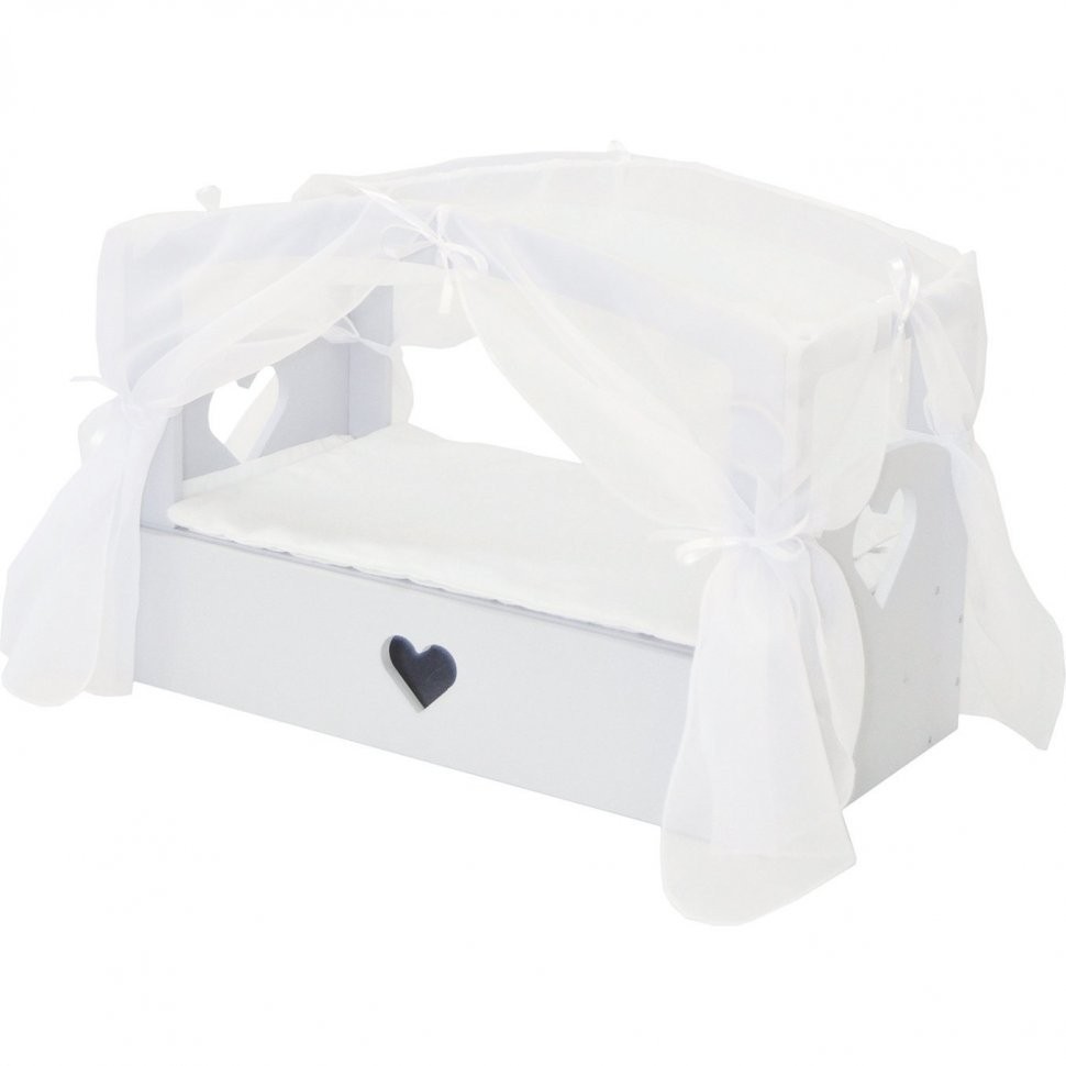 Кроватка с бельевым ящиком  Серии "Любимая кукла" Мини, цвет Дрим (PFD120-83M)
