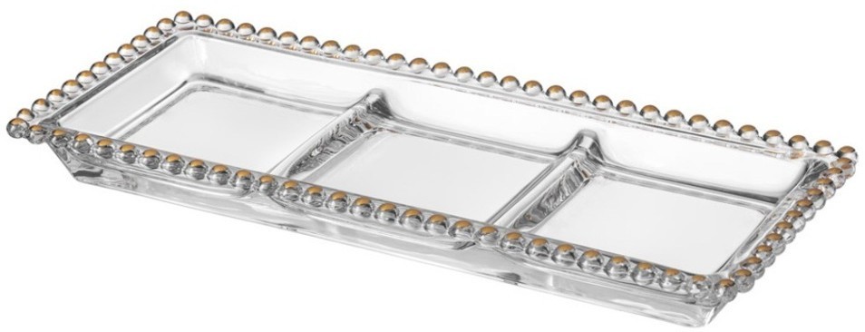 Блюдо сервировочное "golden charm", 3 секции, 30*13 см Lefard (345-505)