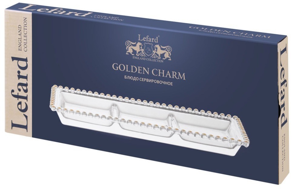 Блюдо сервировочное "golden charm", 3 секции, 30*13 см Lefard (345-505)