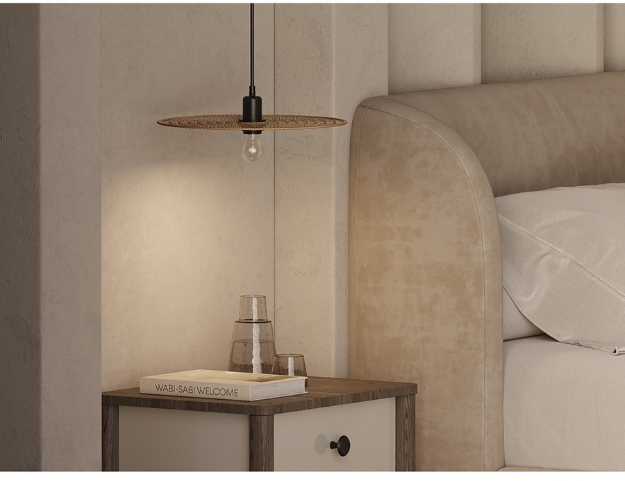 Светильник подвесной vinger, D42х8 см, бежевый (76209)