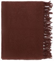 Плед мохеровый шоколадного цвета из коллекции essential, 130х180 см (79738)